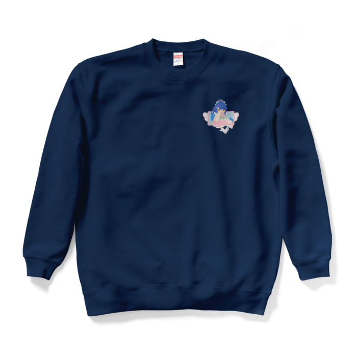 天宮こころ ゆめふわスウェット スウェット - XL - ネイビー（ピンク-ポニーテール胸プリ）の公式画像