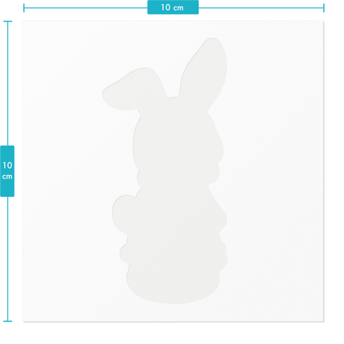 ロボ子さん うさみみステッカー 背面ステッカー - 100 x 100 (mm)の商品画像