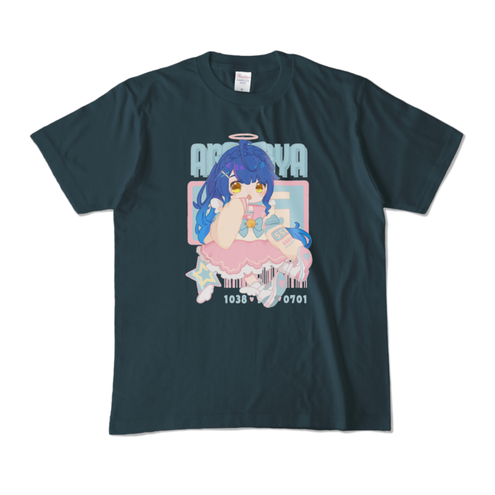 天宮こころ のゆめふわＴシャツ カラーTシャツ - M - デニムの公式画像