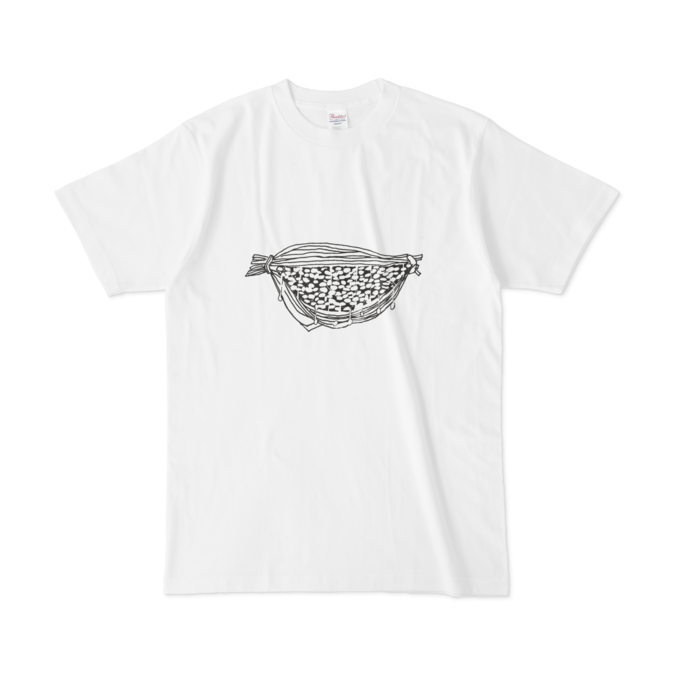 月ノ美兎 納豆白Tシャツ Tシャツ - L