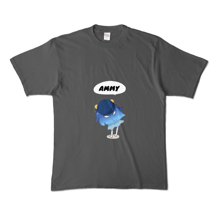 天宮こころ オリジナルTシャツ(カラー) カラーTシャツ - XL - チャコール