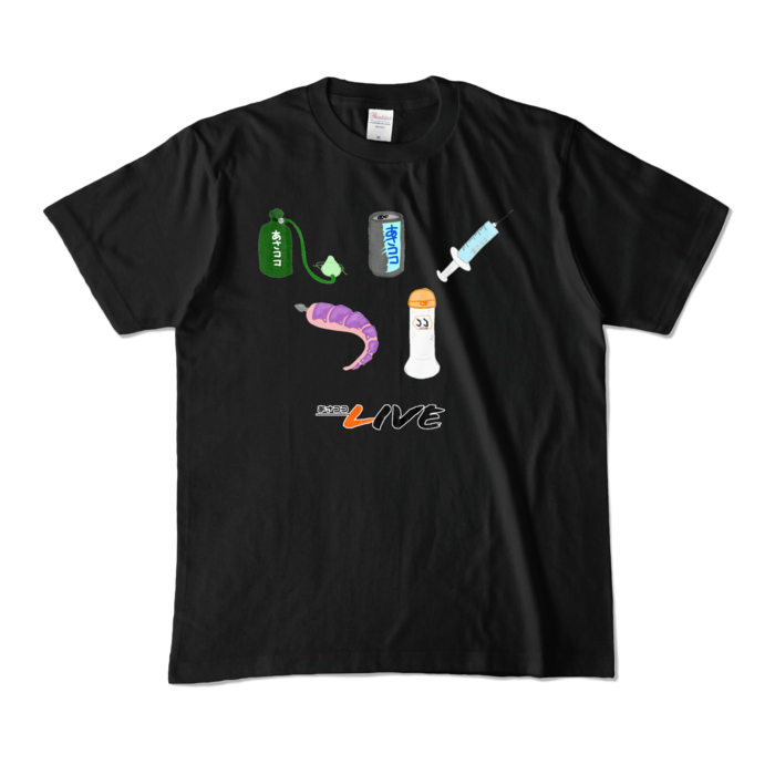 着るタイプのあさココ カラーTシャツ - M - ブラック (濃色)