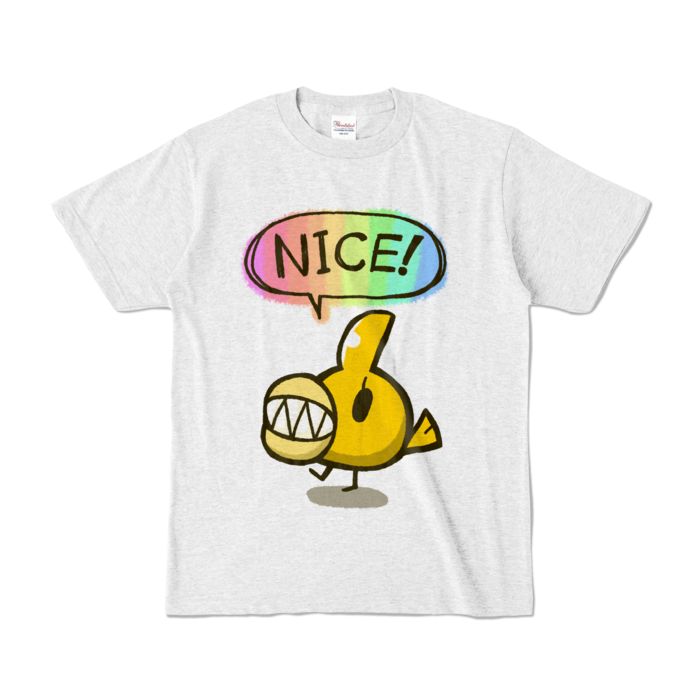 荒咬オウガ 活動半年&4万人記念オリジナルTシャツ 【アッシュ・Sサイズ】ないすっちぃTシャツの公式画像