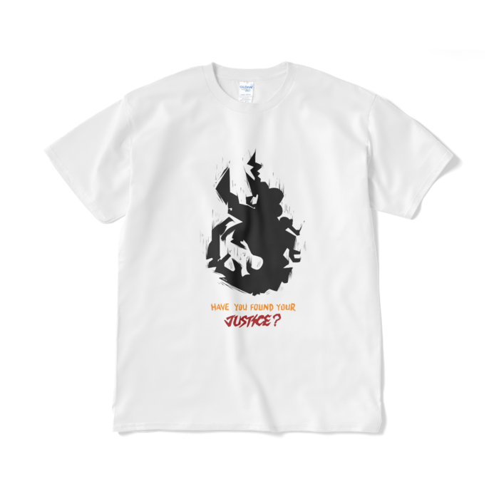 Etna Crimson "Have You Found Your JUSTICE? " Original T-Shirt Design A - White XLの公式画像
