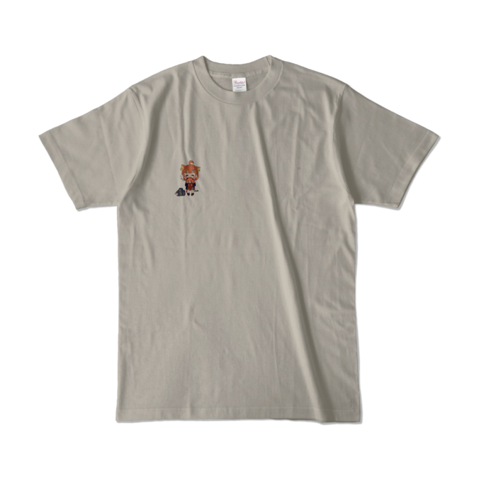ぷTシャツB -シルバーグレー -L
