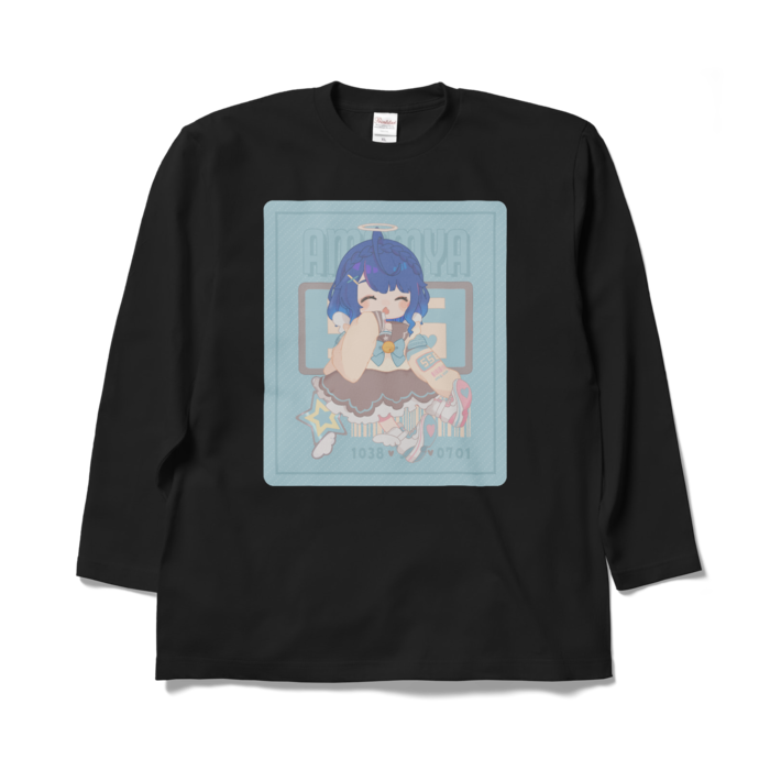 天宮こころ の胸ぷりロングスリーブTシャツ ロングスリーブTシャツ - XL - ブラック（ブラウン-ボブ）の公式画像