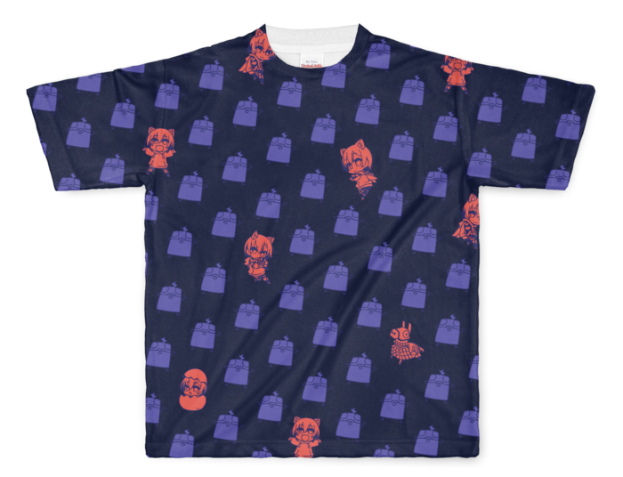 ロボットだから真冬に半袖でも寒くないもんフルグラフィックTシャツ フルグラフィックTシャツ - L - 両面印刷