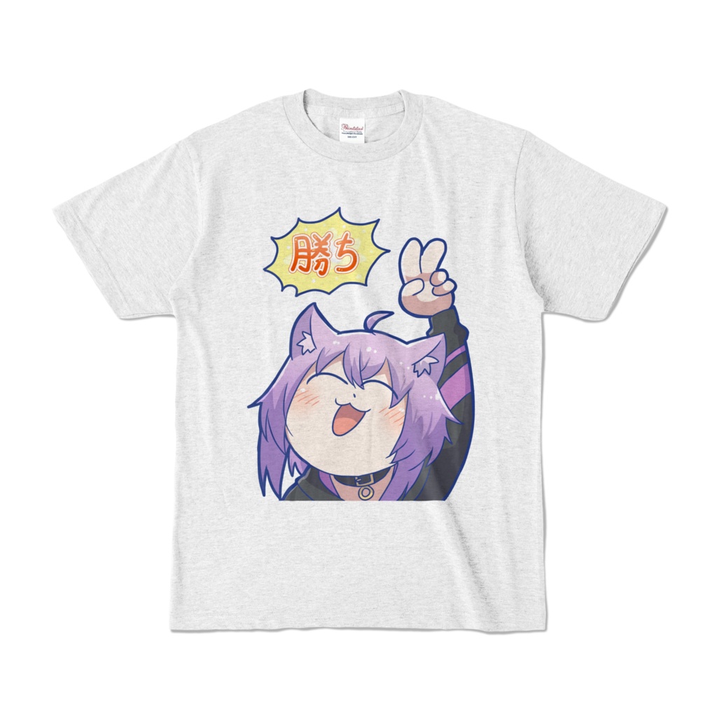 <新> 猫又おかゆ「勝ち」Tシャツの商品画像