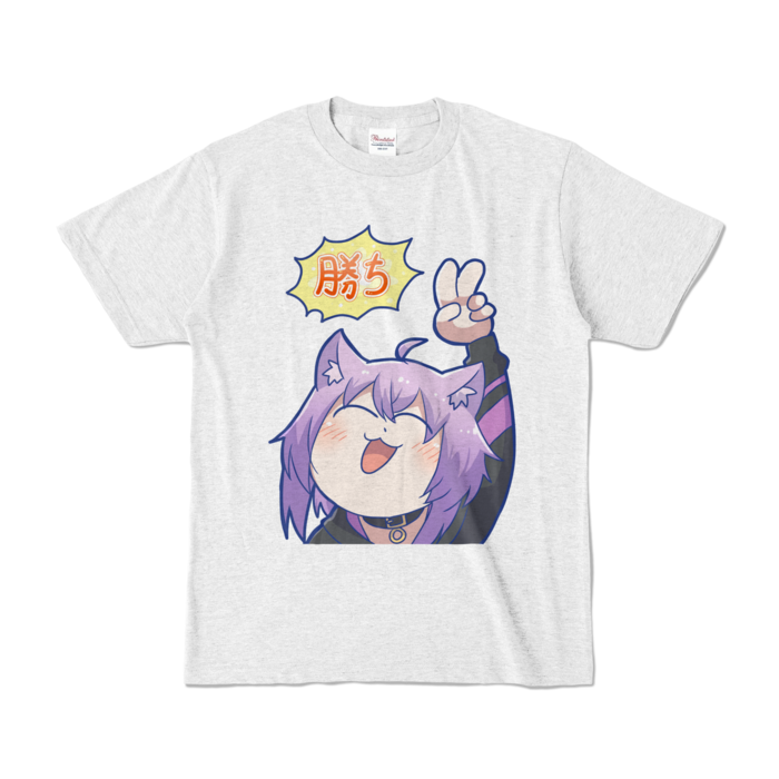 <新> 猫又おかゆ「勝ち」Tシャツの商品画像