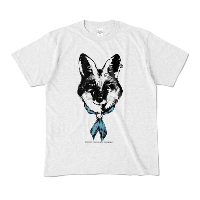 白上フブキ一周年記念Tシャツ（ホワイトアッシュ：色あり） カラーTシャツ - M - アッシュ (淡色)の公式画像