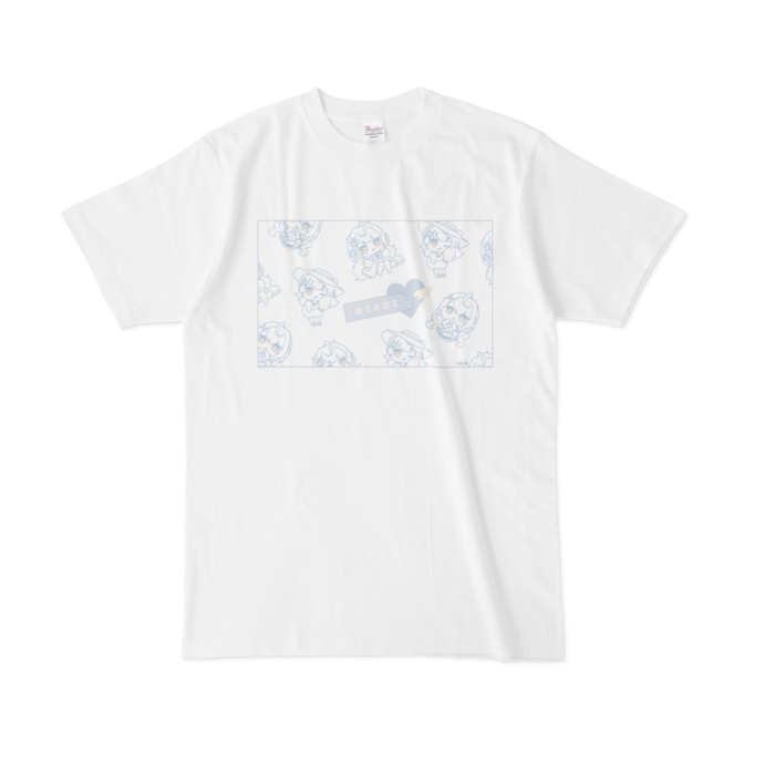 天宮こころ 夏グッズ2023/白Tシャツ みゃがいっぱいてぃー -L
