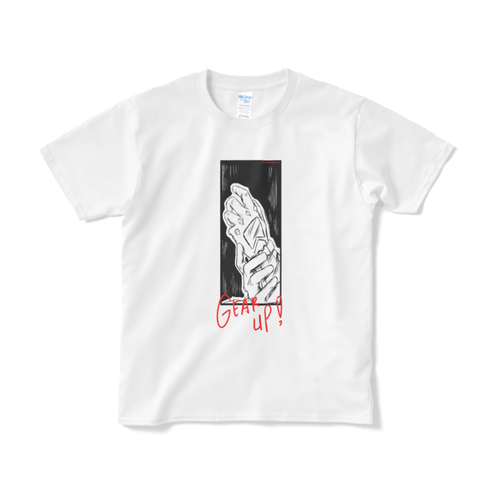 Etna Crimson "GEAR UP" Original T-Shirt Design A - White S