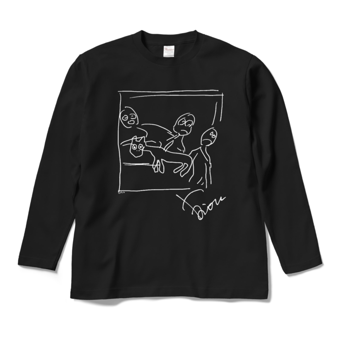 ゲルニカロングスリーブTシャツ ブラック - M