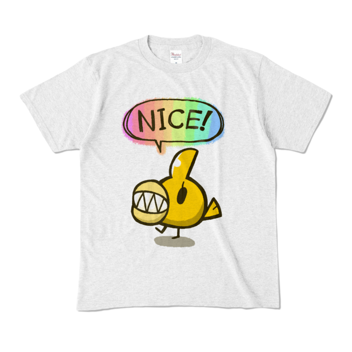荒咬オウガ 活動半年&4万人記念オリジナルTシャツ 【アッシュ・Mサイズ】ないすっちぃTシャツの公式画像