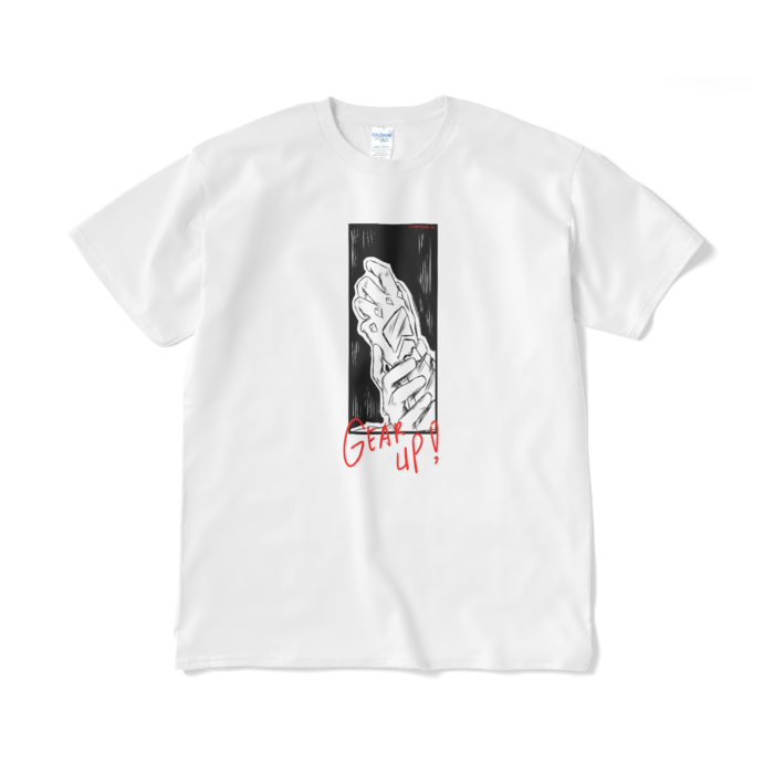 Etna Crimson "GEAR UP" Original T-Shirt Design A - White XLの公式画像