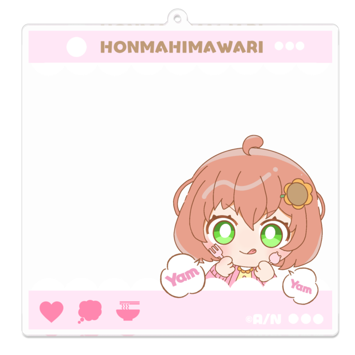 本間ひまわり オリジナルアクキー いっしょにぱしゃりアクキー ピンク