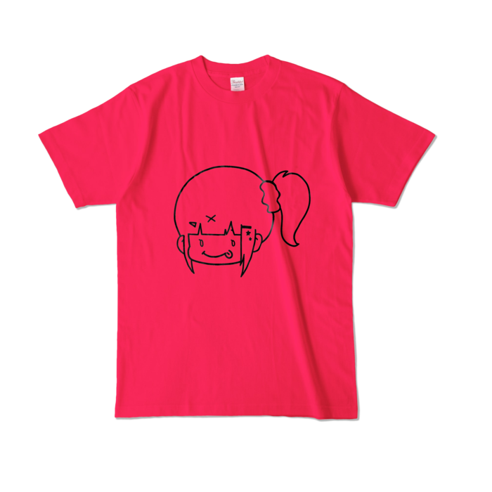 ぺろりんはやちぇTシャツ - L - ホットピンク