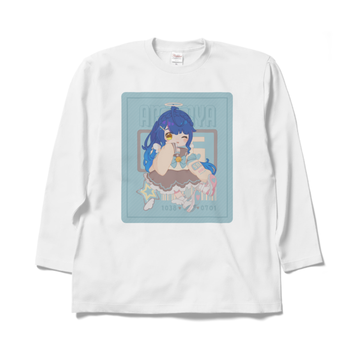 天宮こころ の胸ぷりロングスリーブTシャツ ロングスリーブTシャツ - XL - ホワイト（ブラウン-ポニーテール）の公式画像