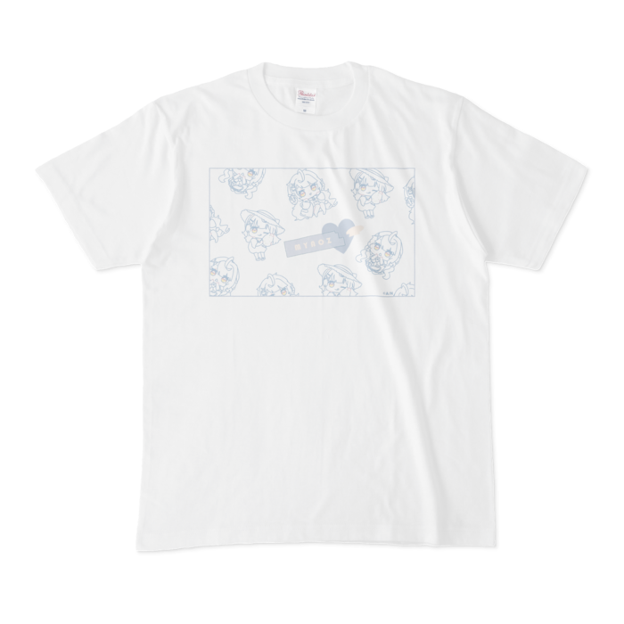 天宮こころ 夏グッズ2023/白Tシャツ みゃがいっぱいてぃー -M