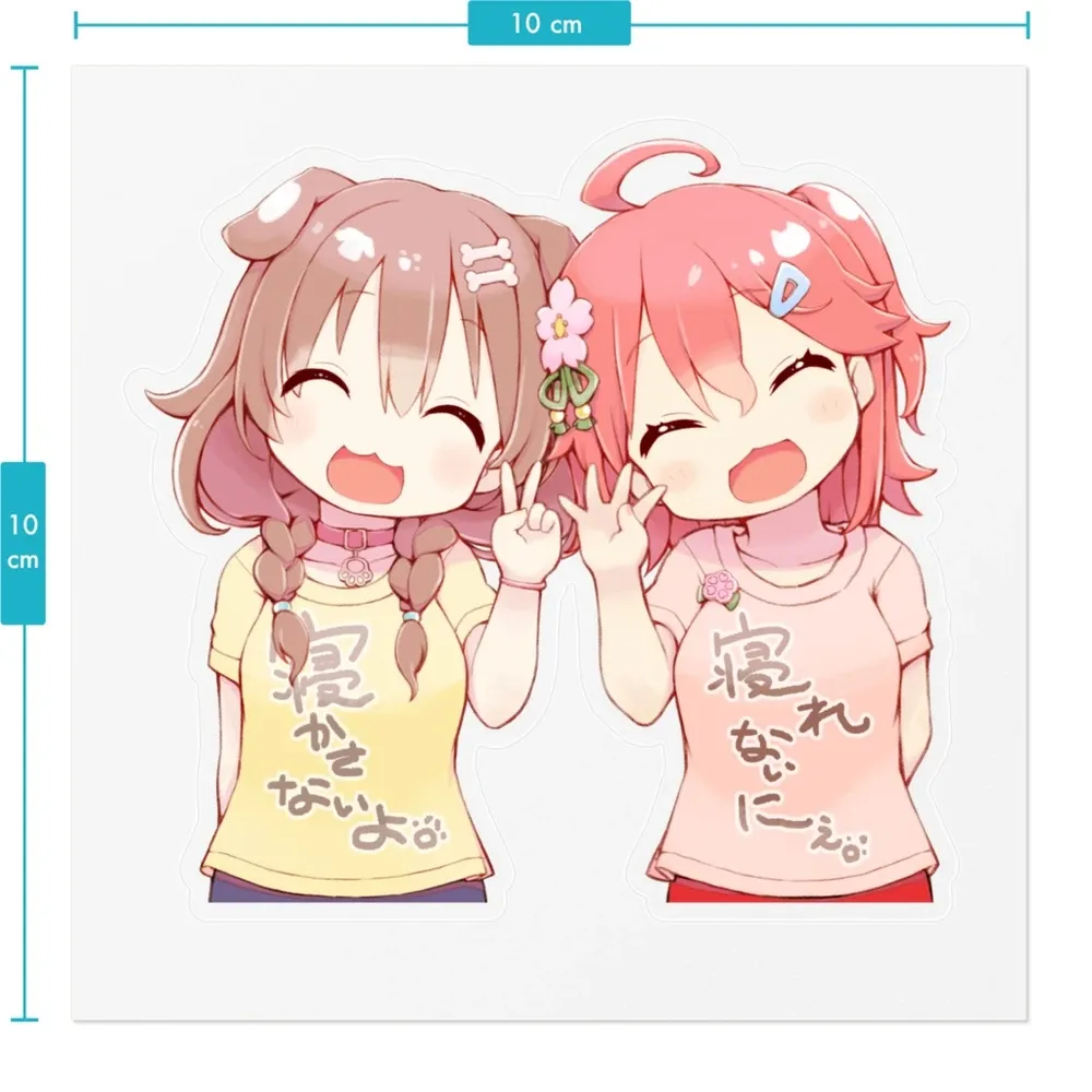 みっころね24　さくらみこ・戌神ころねステッカー２