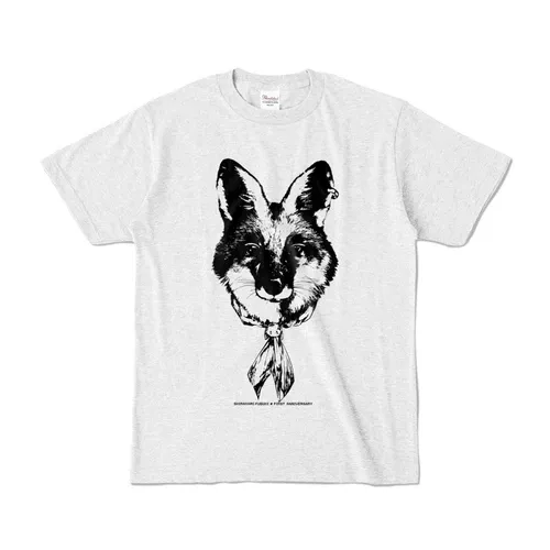 白上フブキ　一周年記念Tシャツ（ホワイトアッシュ：色無し）