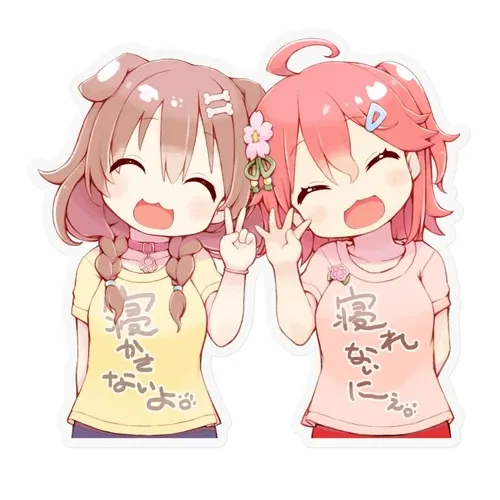みっころね24　さくらみこ・戌神ころねステッカー２