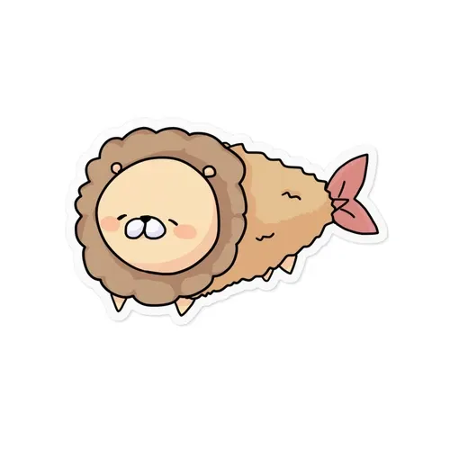 えびふらいおんステッカー　夏色まつり