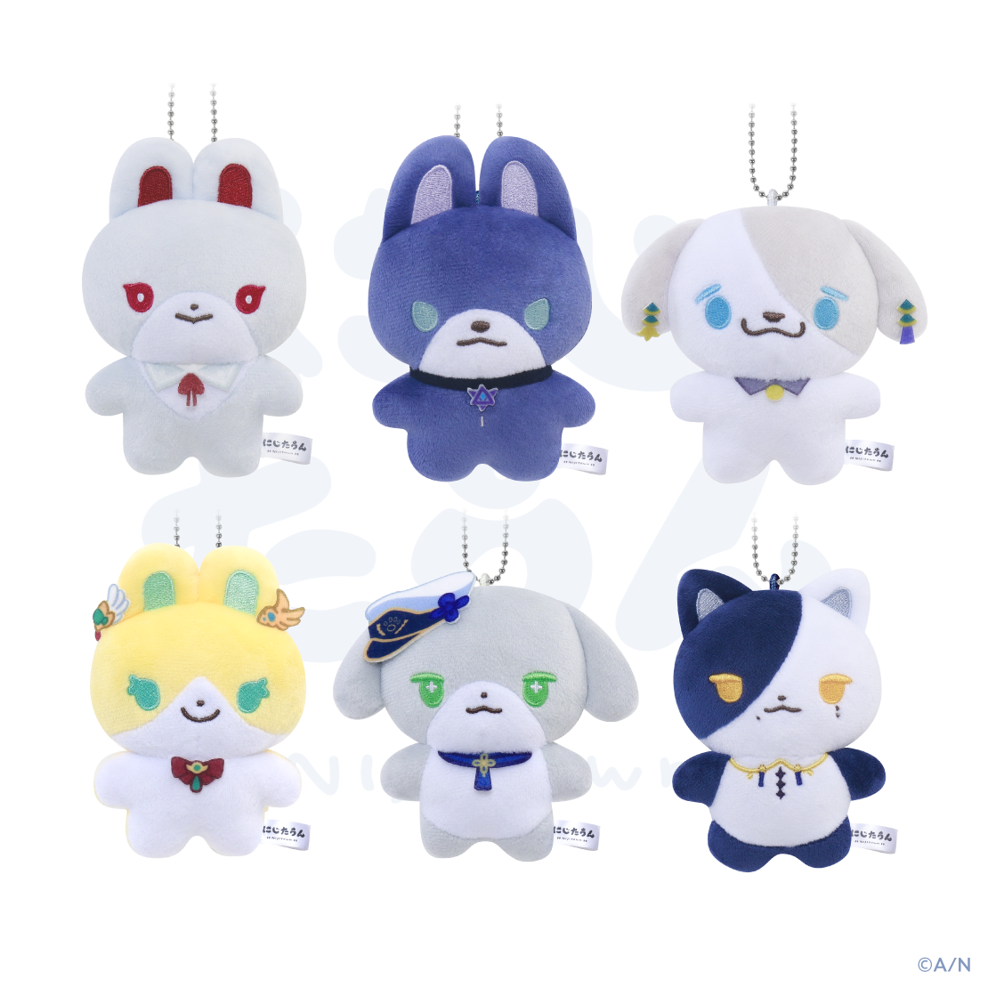 【にじたうん 3ちょうめ】ぬいぐるみマスコット 弦月藤士郎