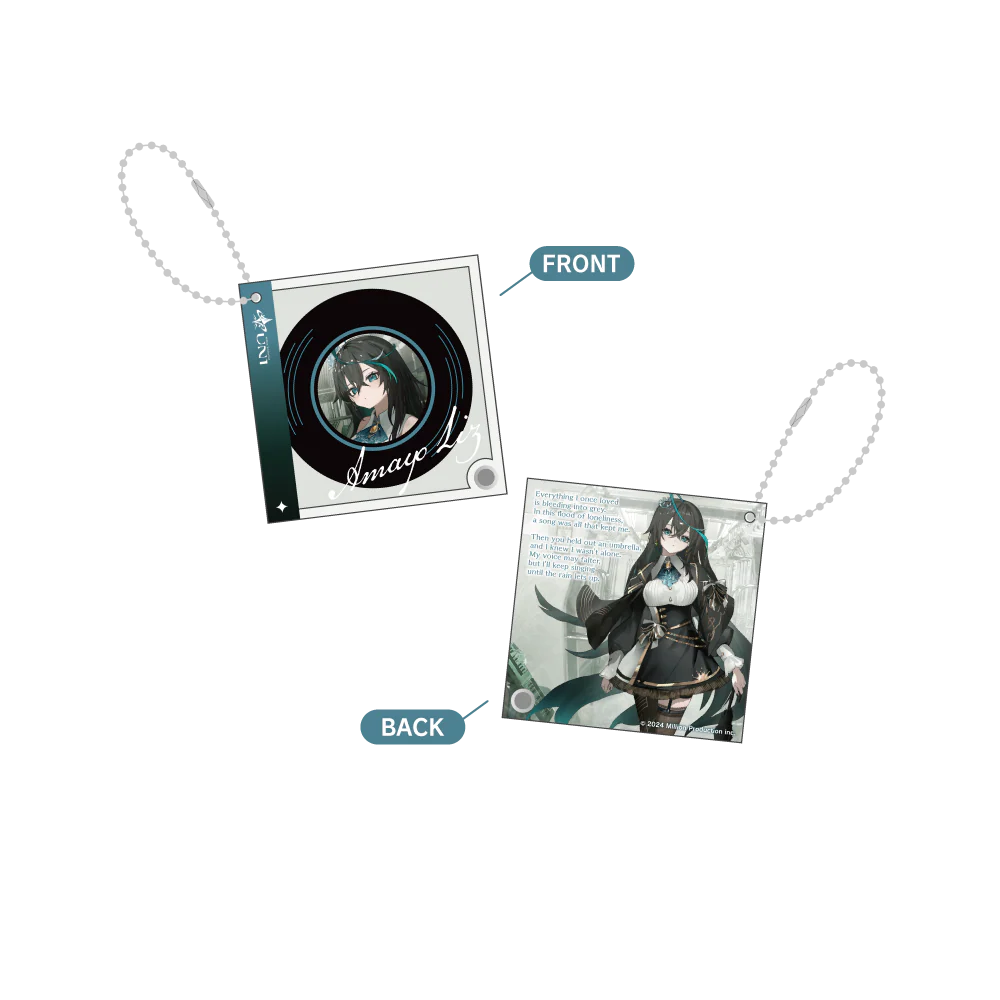 雨夜リズ 1周年記念グッズ レコード風アクリルキーホルダー