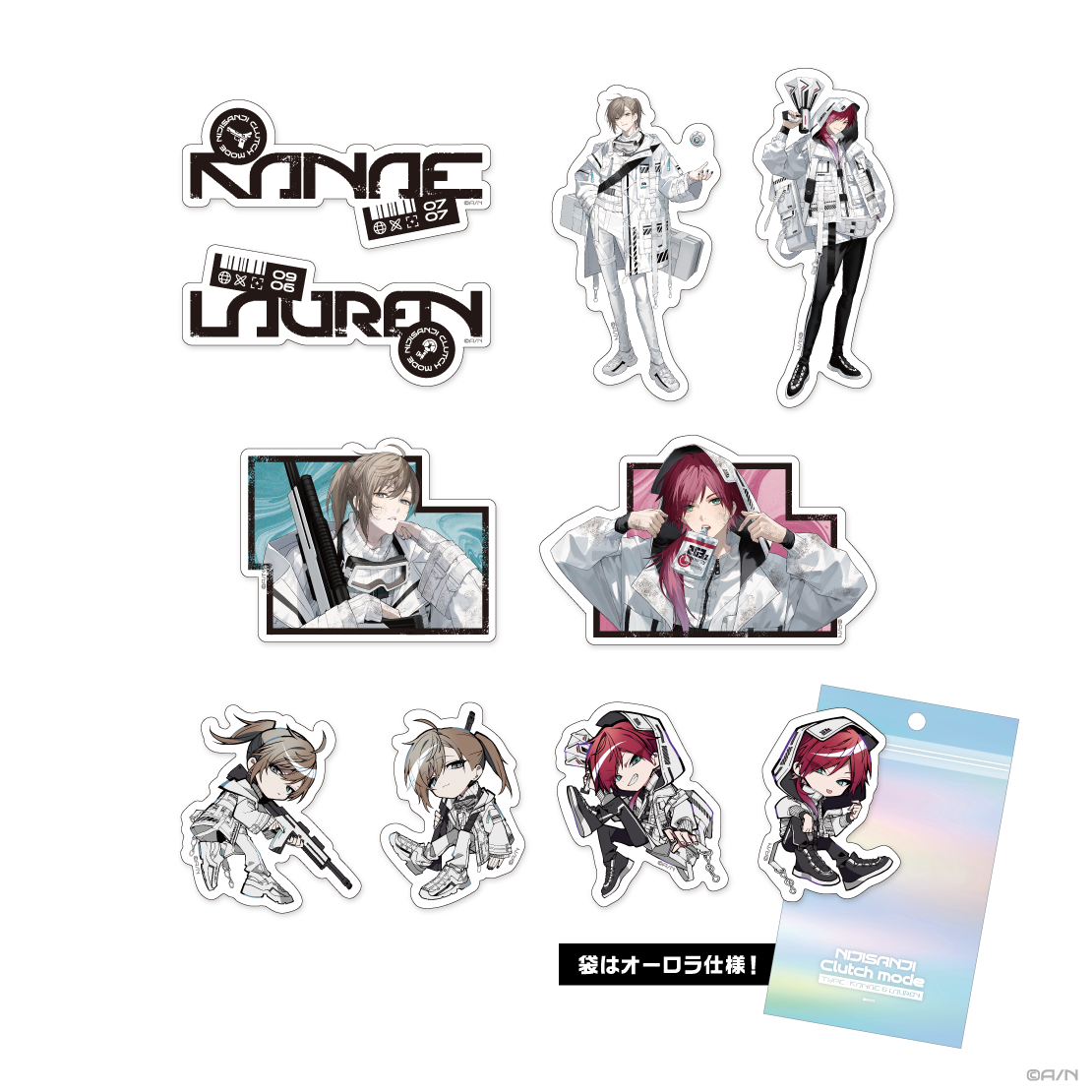【NIJISANJI Clutch Mode Type:Kanae & Lauren】ステッカーセット