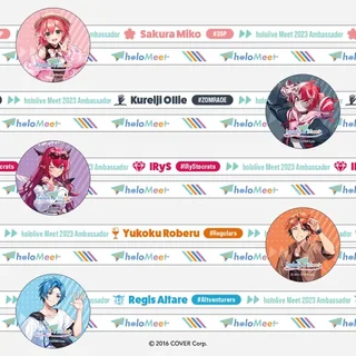 hololive Meet「フォンタブ＆ストラップセット」の商品画像（アンバサダーの絵柄のフォンタブと名前入りストラップ）