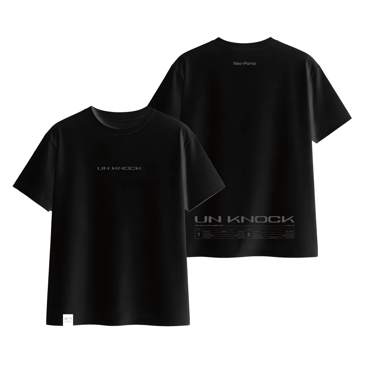 【UN KNOCK】Tシャツ 黒(Mサイズ)