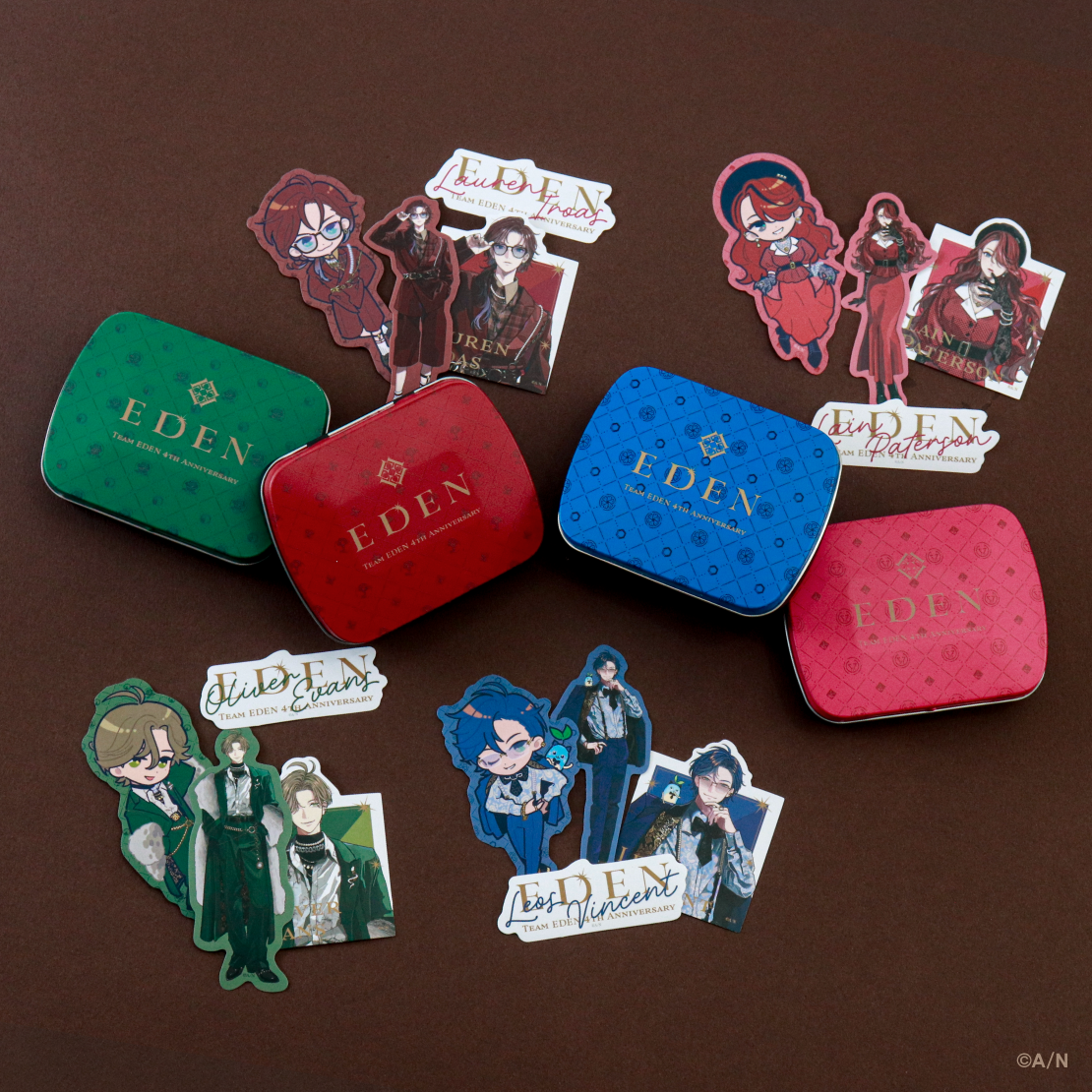 【エデン組 4th Anniversary】缶入りステッカーセット