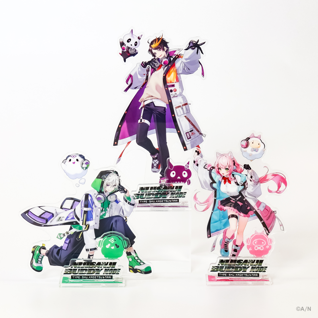 【NIJISANJI Buddy Mode Type:Shu, Kagetsu & Nari】アクリルスタンドの商品画像