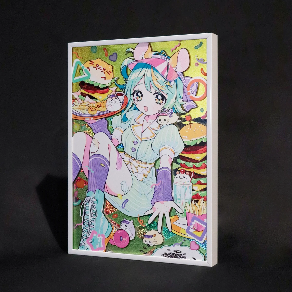 あおぎり高校 公式美術部 アクリル複製原画 ぷわぷわぽぷら