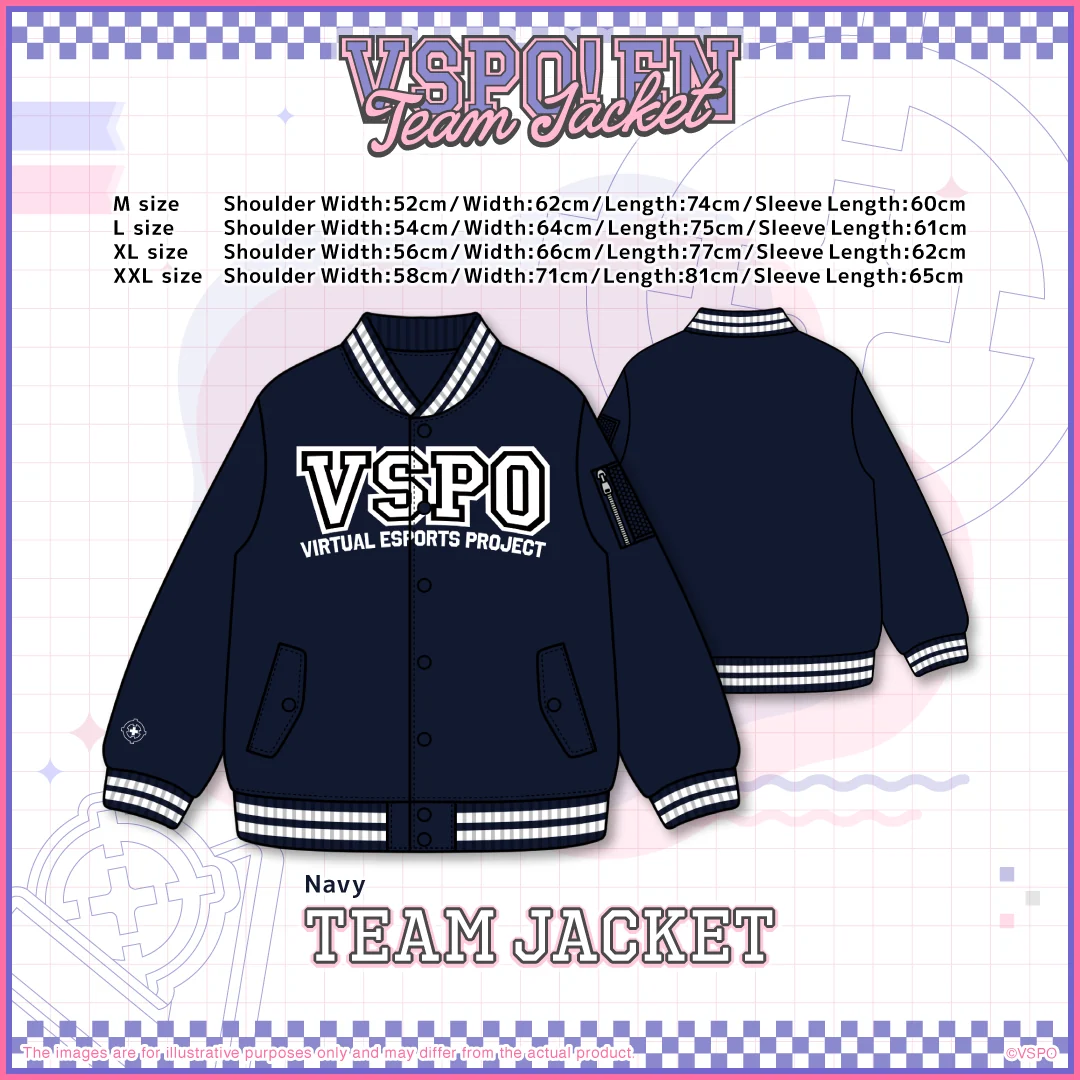 VSPO! EN Team Jacket ネイビー - XXLサイズの公式画像