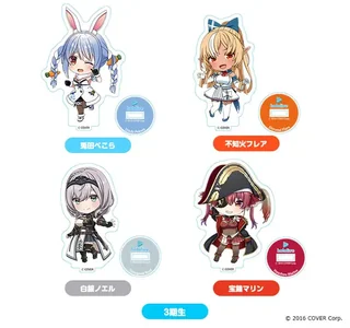 ねんどろいどぷらす アクリルスタンド 3期生セットの商品画像（兎田ぺこら、不知火フレア、白銀ノエル、宝鐘マリン）