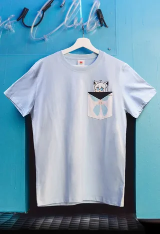 ホロライブゲーマーズ×OMOCATの商品画像(白上フブキのポケットTシャツ)