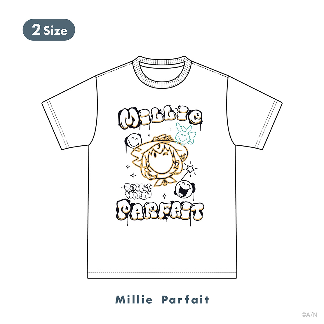 【NIJISANJI EN×SmileyWorld】Tシャツ ミリー・パフェの商品画像