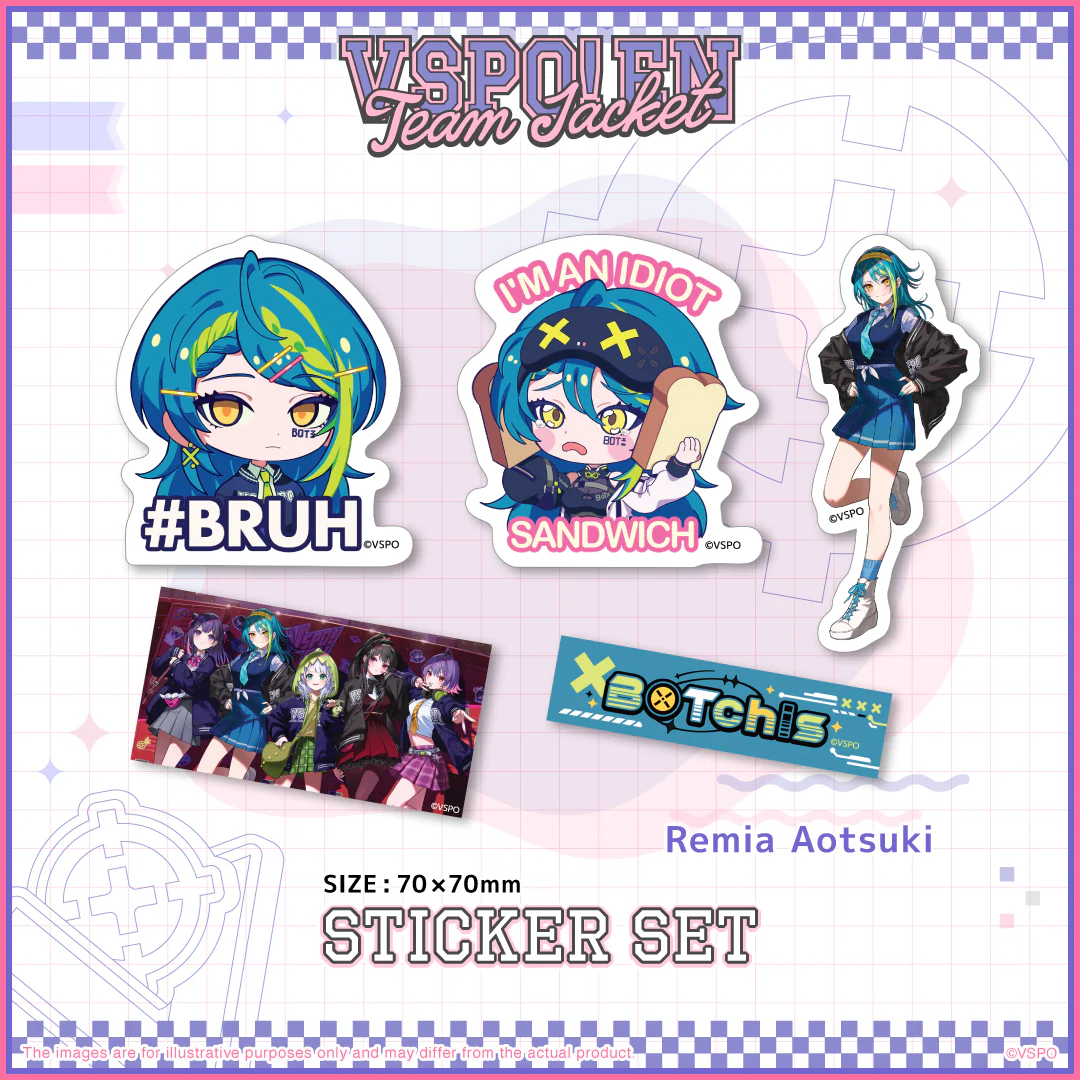 VSPO! EN Team Jacket Series - ステッカーセット VSPO! EN Team Jacket Series - ステッカーセット 青月レミアの公式画像