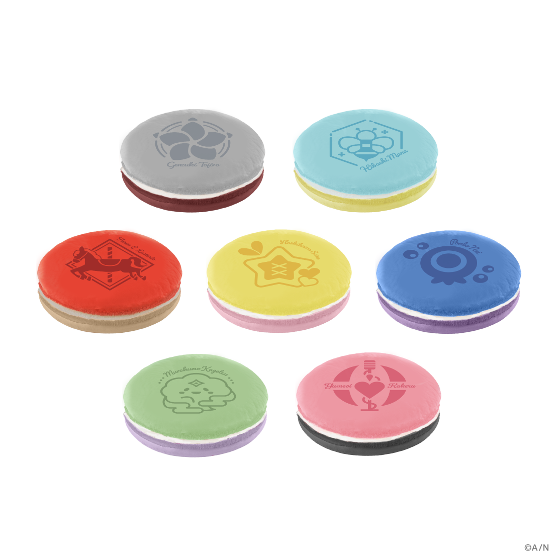 【Sweet Floaties】マカロンクッション 緋八マナ