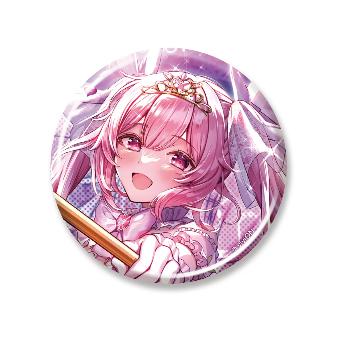 あおぎり高校 千代浦蝶美 1st ONE-MAN LIVE 「illusion」グッズ 蝶美描き下ろしイラストトレーディング缶バッジ