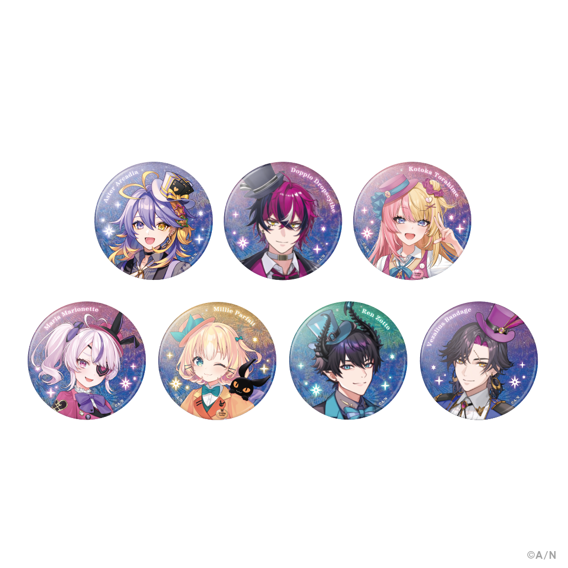 【NIJISANJI EN Welcome to EN Land!】ホログラム缶バッジ ヴェザリウス バンデージの公式画像