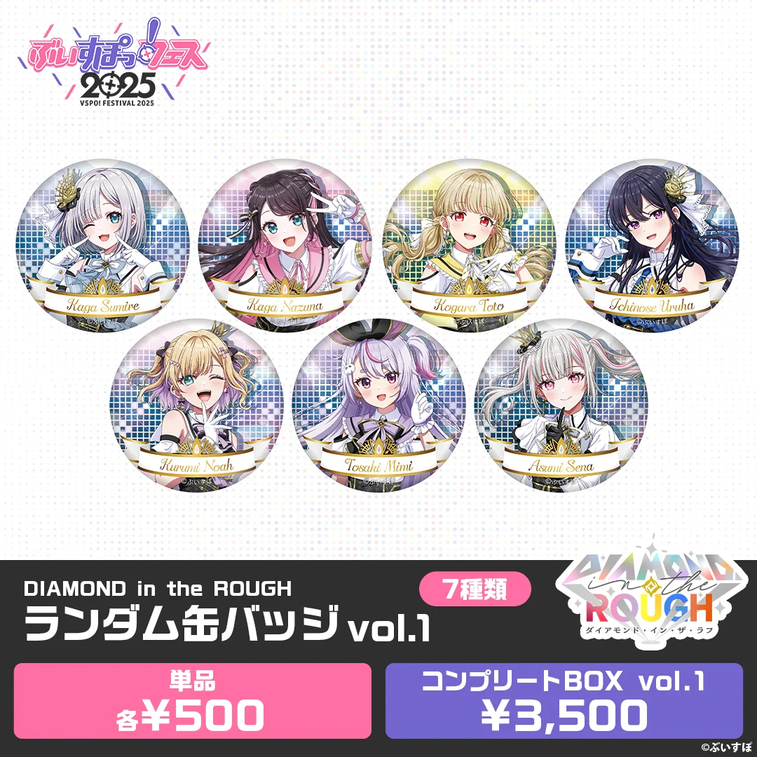 【事前販売】DIAMOND in the ROUGH　ランダム缶バッジ vol.1コンプリートBOXの公式画像