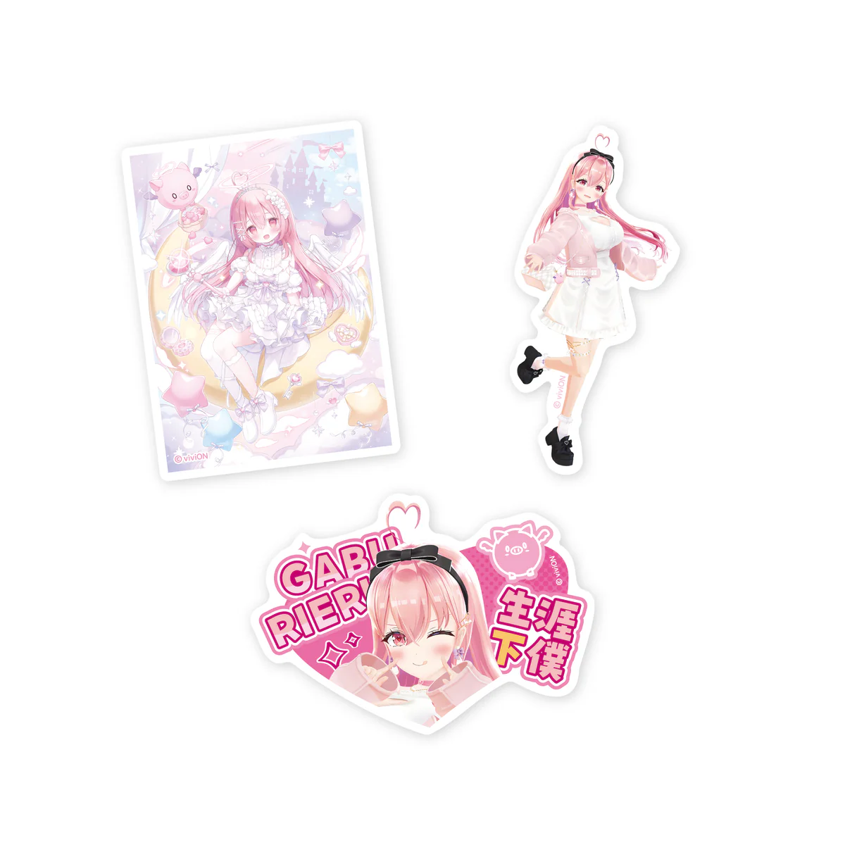 あおぎり高校 我部りえる 1st イベント 「ラブ♡リエル」グッズ ステッカーセット type.A