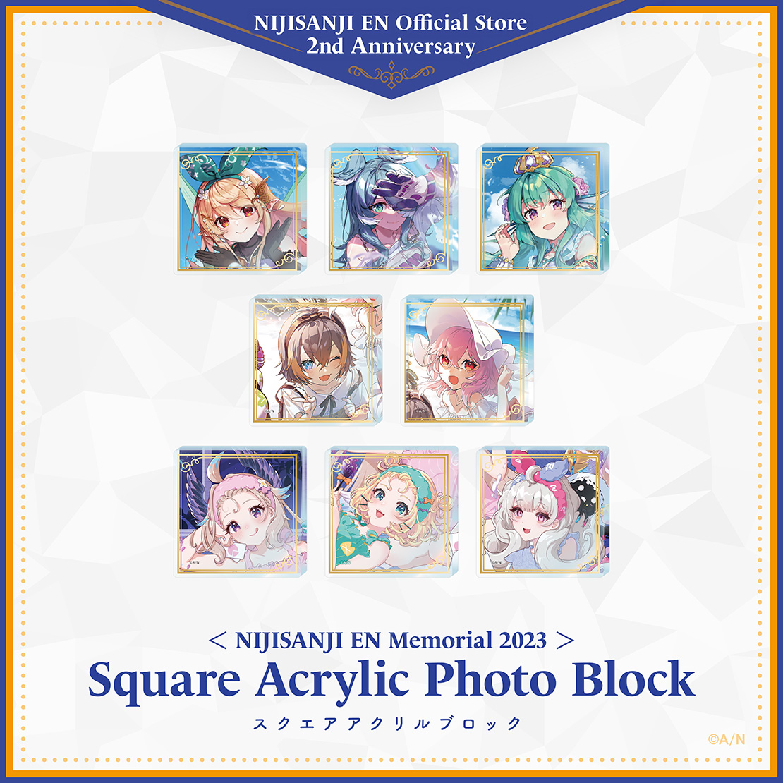 【NIJISANJI EN Memorial 2023】スクエアアクリルブロック LazuLight＆OBSYDIA＆Ethyria ver. エリーラ ペンドラの公式画像