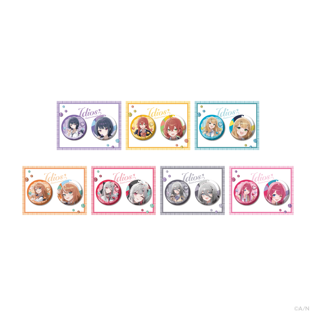 【Idios 3rd Anniversary】缶バッジセット 倉持めるとの公式画像