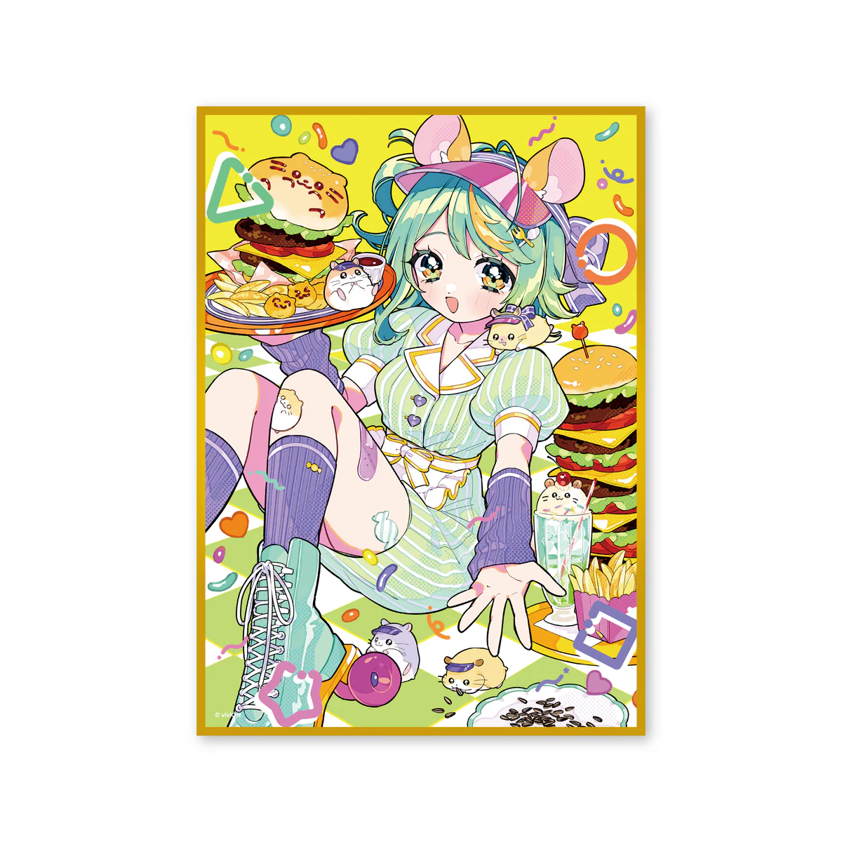 あおぎり高校 公式美術部 A5色紙 ぷわぷわぽぷら