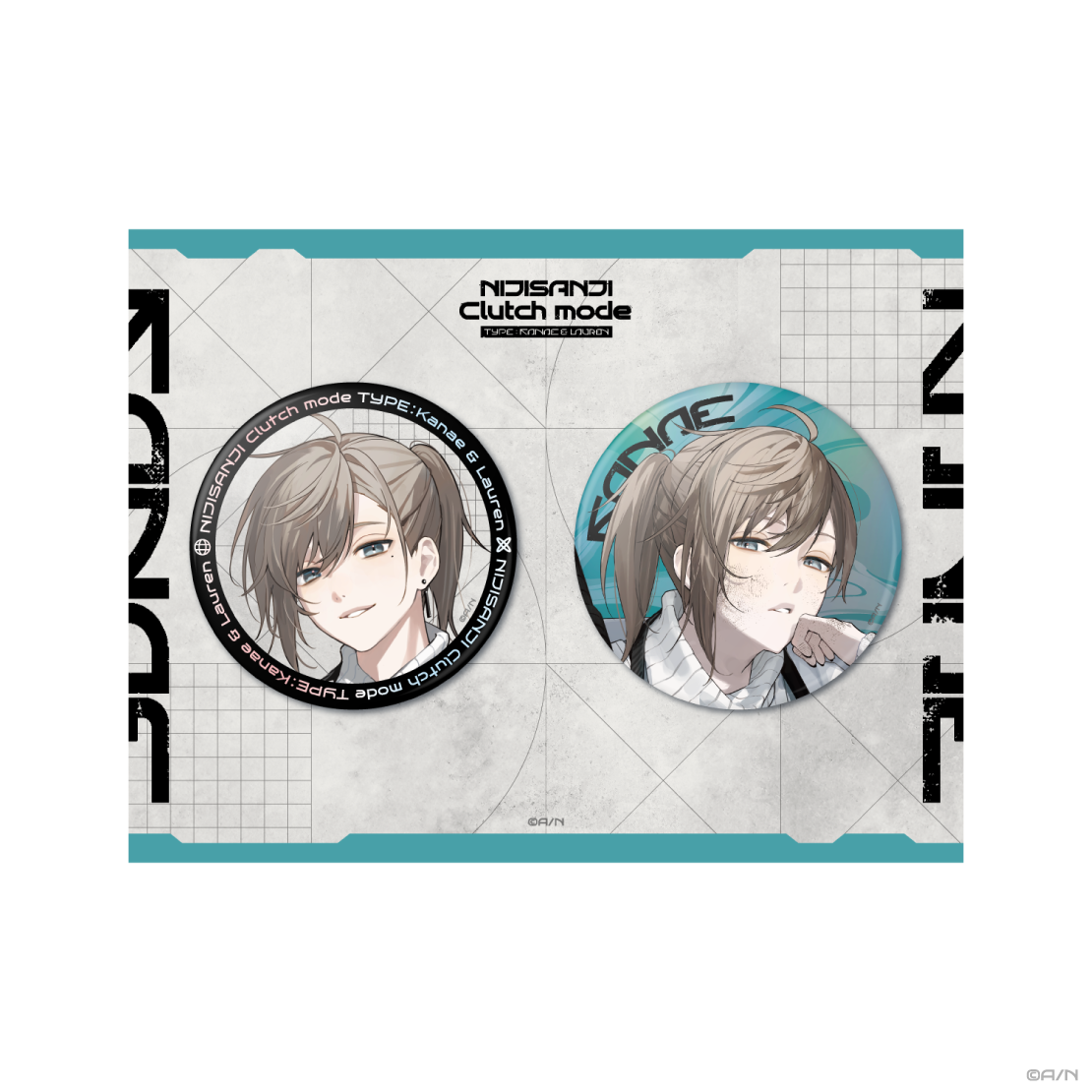 【NIJISANJI Clutch Mode Type:Kanae & Lauren】オーロラ缶バッジセットの商品画像