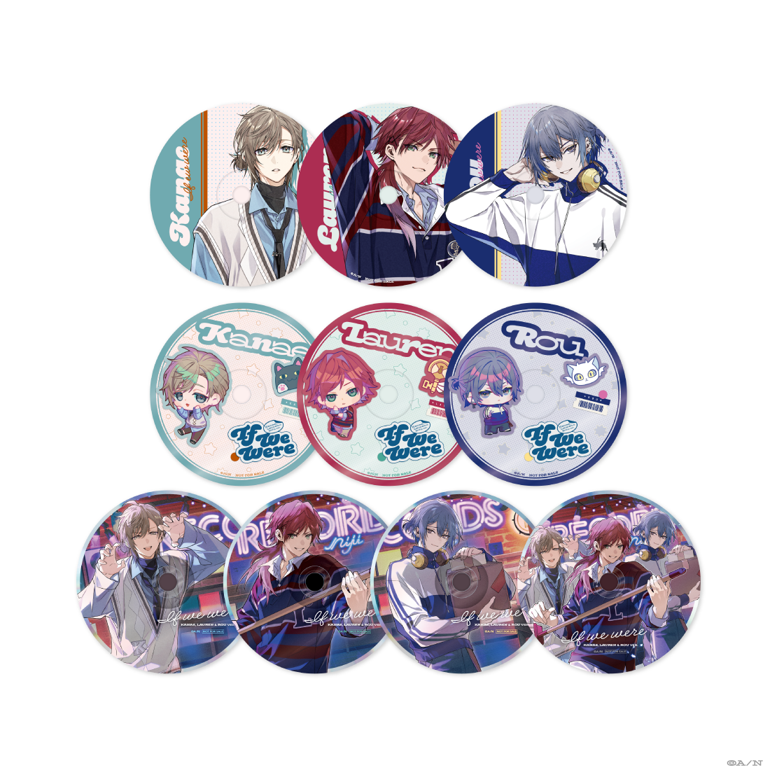 【If We Were ~Kanae, Lauren & Rou ver.~】レコード風ショルダーポーチの商品画像
